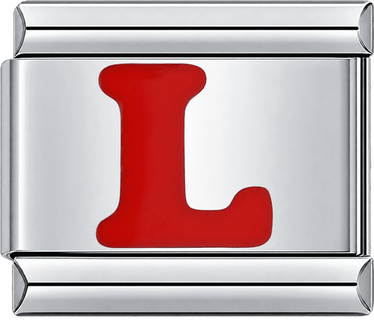 Red Letter L Single Charm