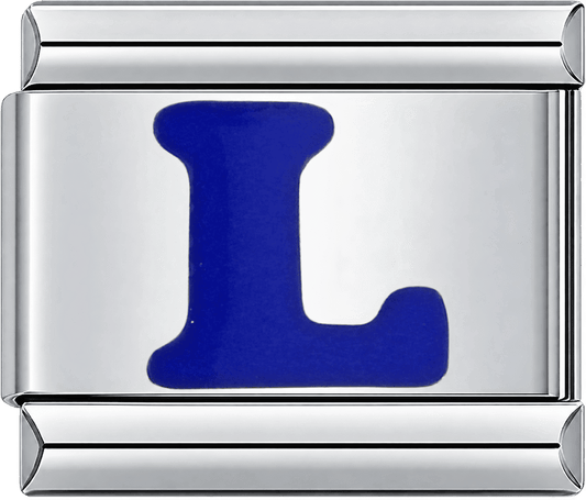 Blue Letter L Single Charm