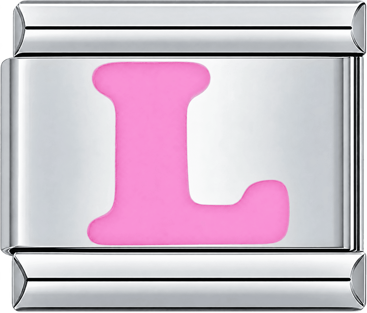 Pink Letter L Single Charm