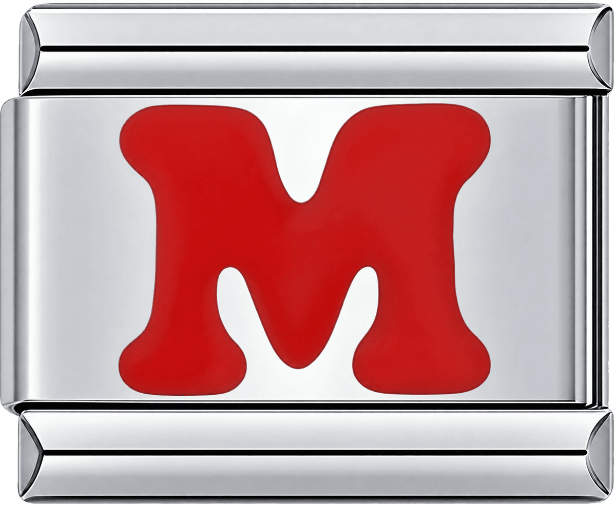 Red Letter M Single Charm