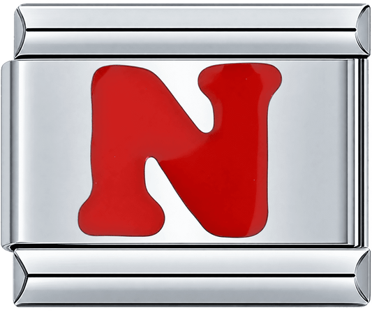 Red Letter N Single Charm