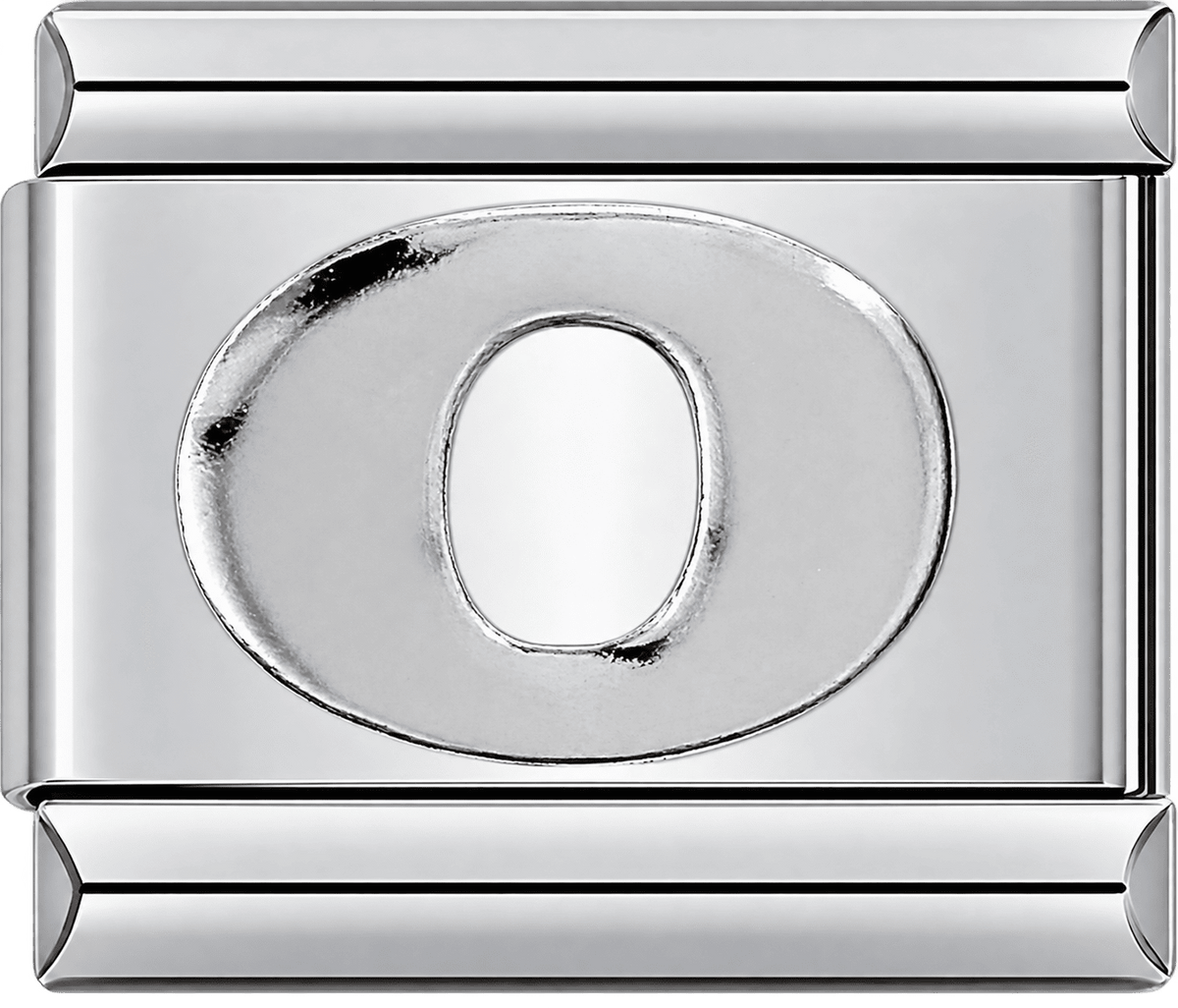 Silver Letter O Single Charm