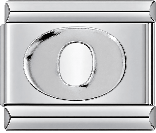 Silver Letter O Single Charm