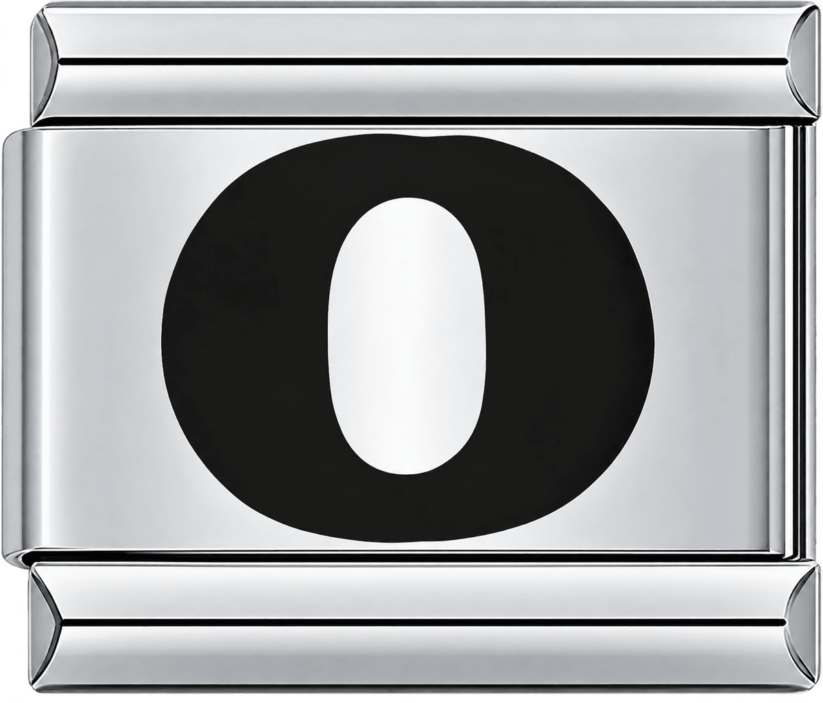 Black Letter O Single Charm