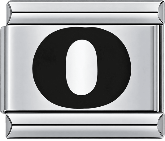 Black Letter O Single Charm