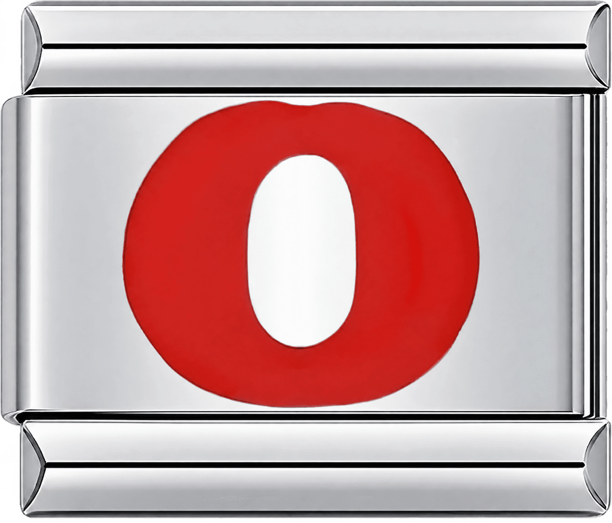 Red Letter O Single Charm