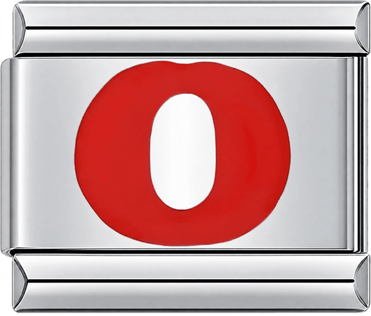 Red Letter O Single Charm