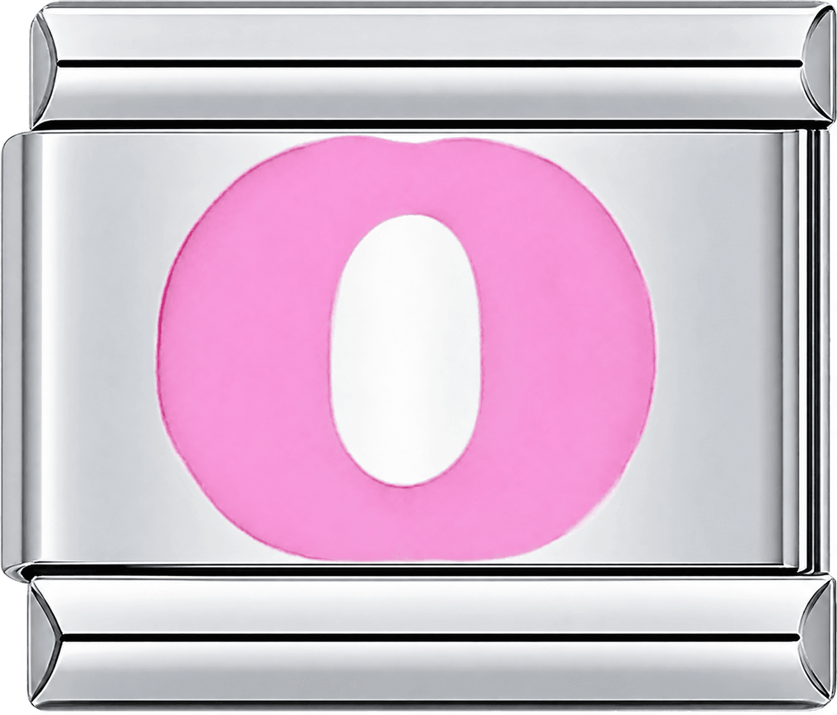 Pink Letter O Single Charm