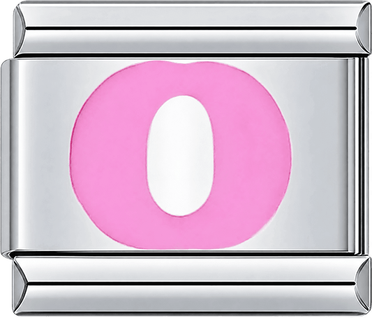 Pink Letter O Single Charm