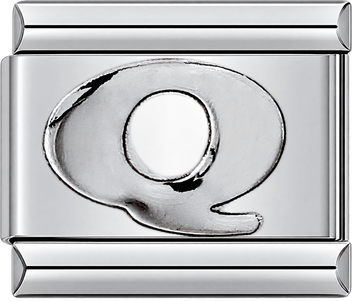 Silver Letter Q Single Charm