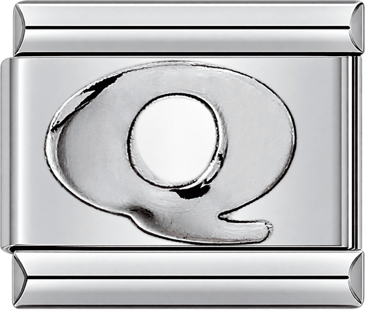 Silver Letter Q Single Charm