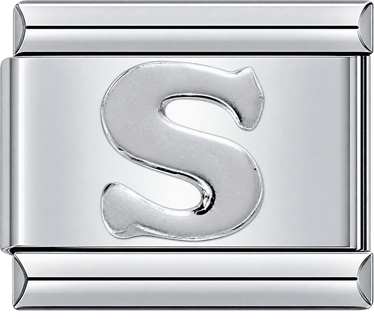 Silver Letter S Single Charm