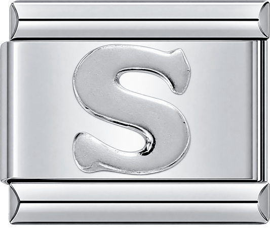 Silver Letter S Single Charm