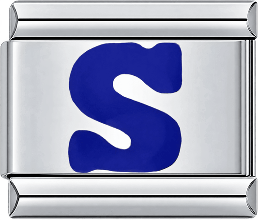 Blue Letter S Single Charm