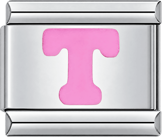 Pink Letter T Single Charm