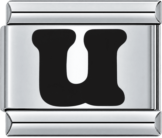 Black Letter U Single Charm