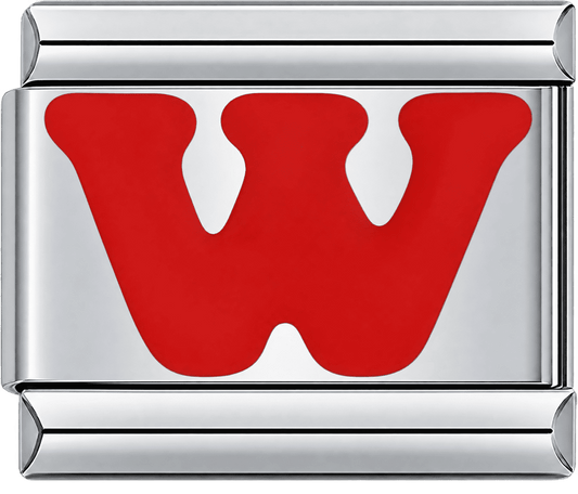Red Letter W Single Charm