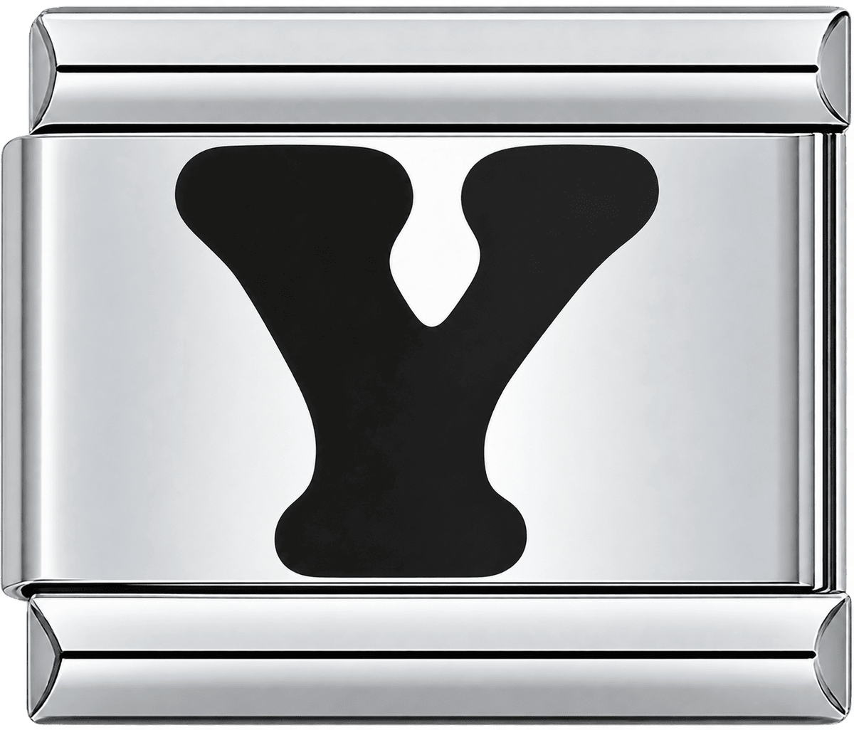 Black Letter Y Single Charm
