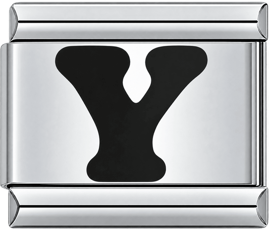 Black Letter Y Single Charm
