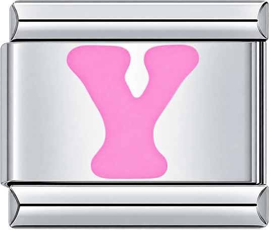 Pink Letter Y Single Charm