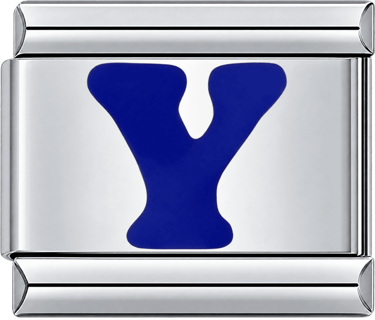 Blue Letter Y Single Charm