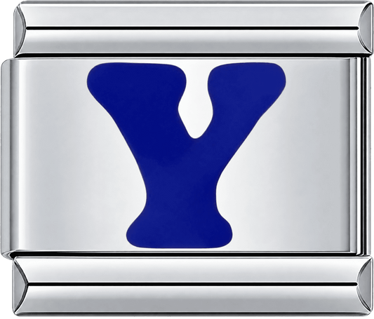 Blue Letter Y Single Charm