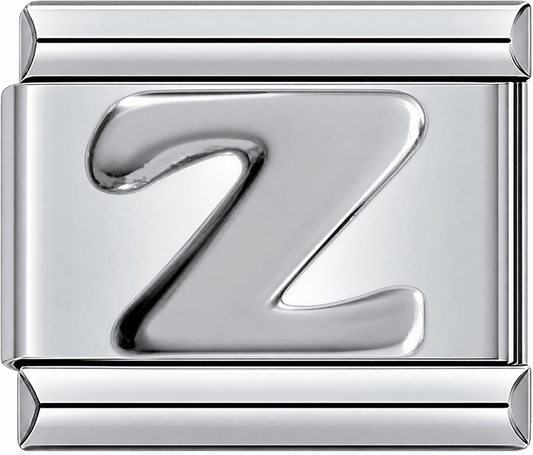 Silver Letter Z Single Charm