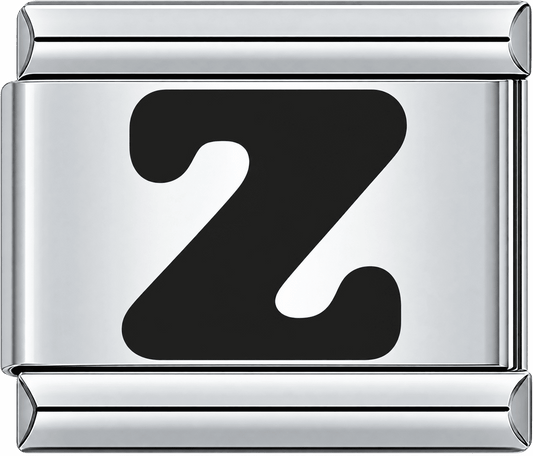 Black Letter Z Single Charm