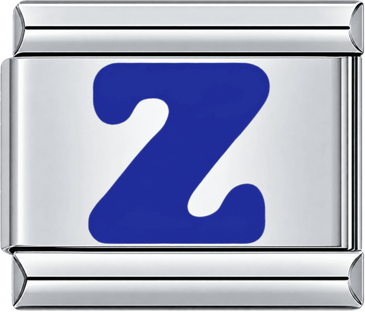 Blue Letter Z Single Charm