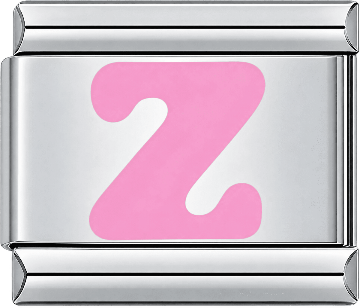 Pink Letter Z Single Charm