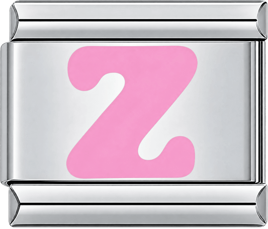 Pink Letter Z Single Charm
