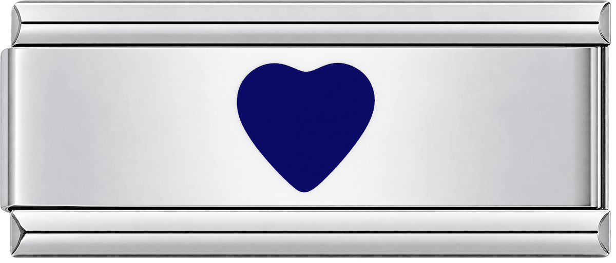 Blue Heart Double Charm