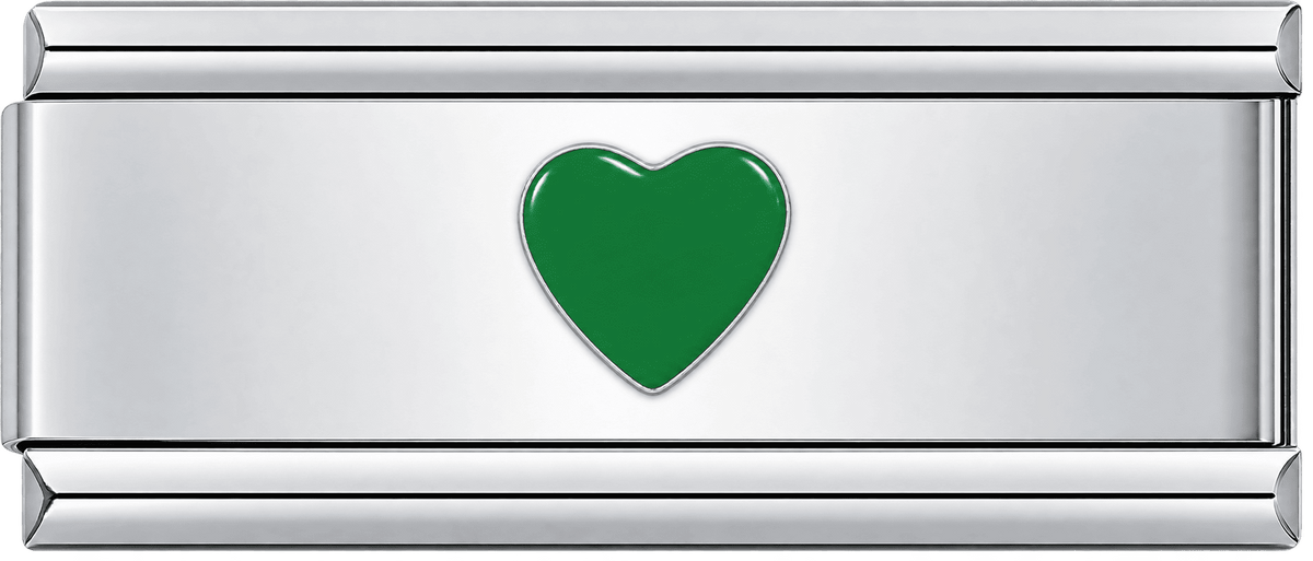 Green Heart Double Charm