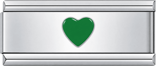 Green Heart Double Charm