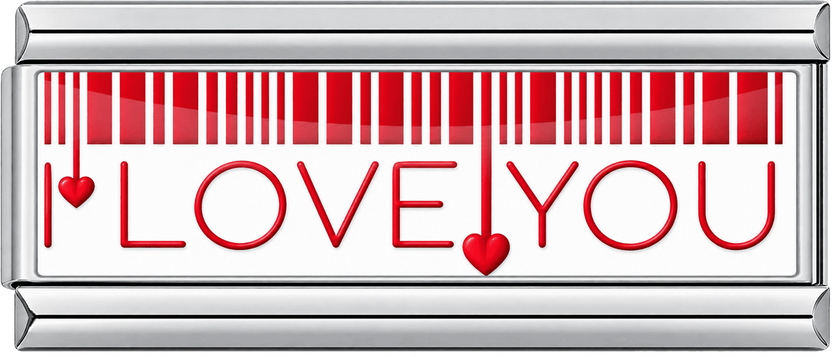I Love You Heart Lines Double Charm
