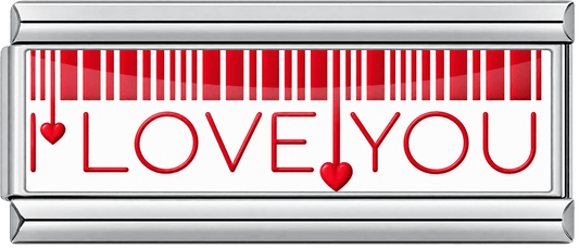I Love You Heart Lines Double Charm
