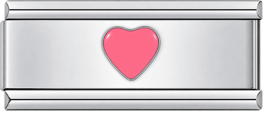 Pink Heart Double Charm