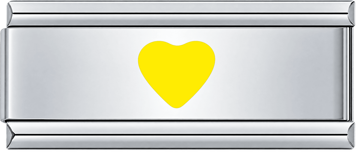 Yellow Heart Double Charm