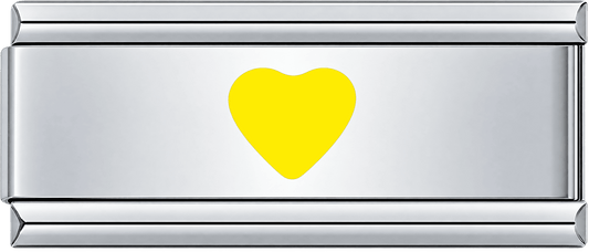 Yellow Heart Double Charm