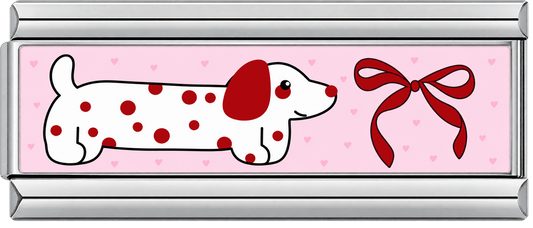 Sweet Bow Dog Double Charm