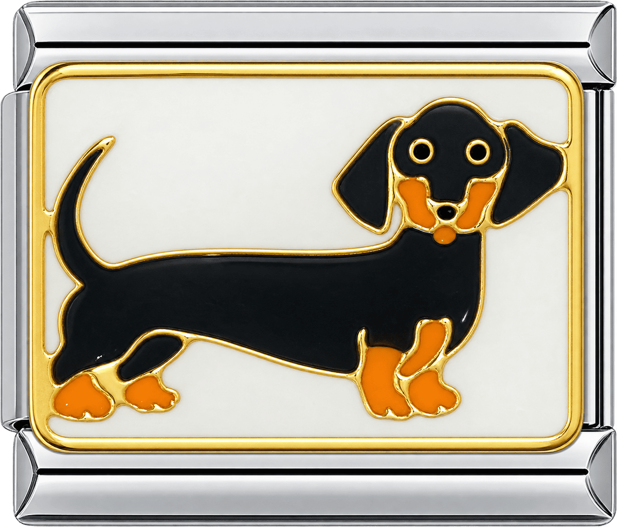 Black & Tan Dachshund Single Charm