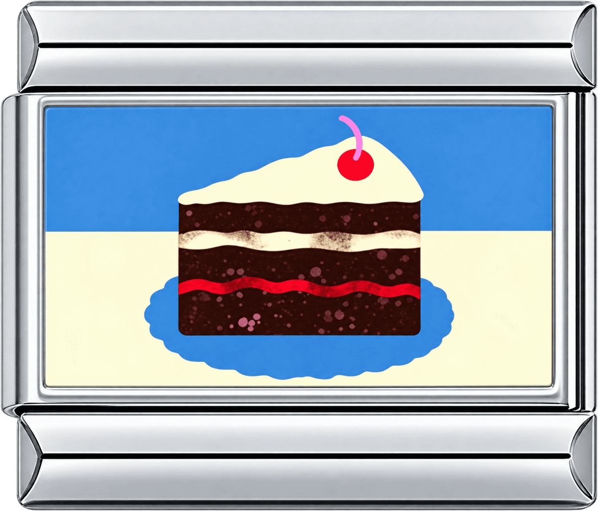 Chocolate Cake Slice Single Charm
