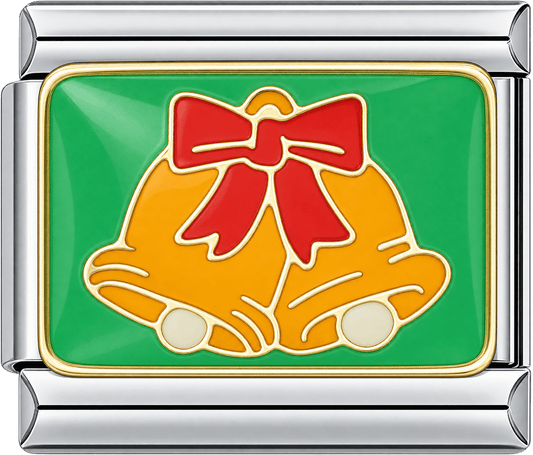 Christmas Bells with Bow Single Charm