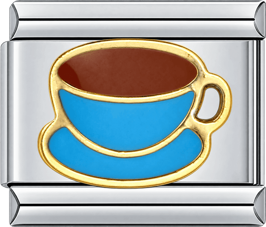Blue Coffee Cup Single Charm
