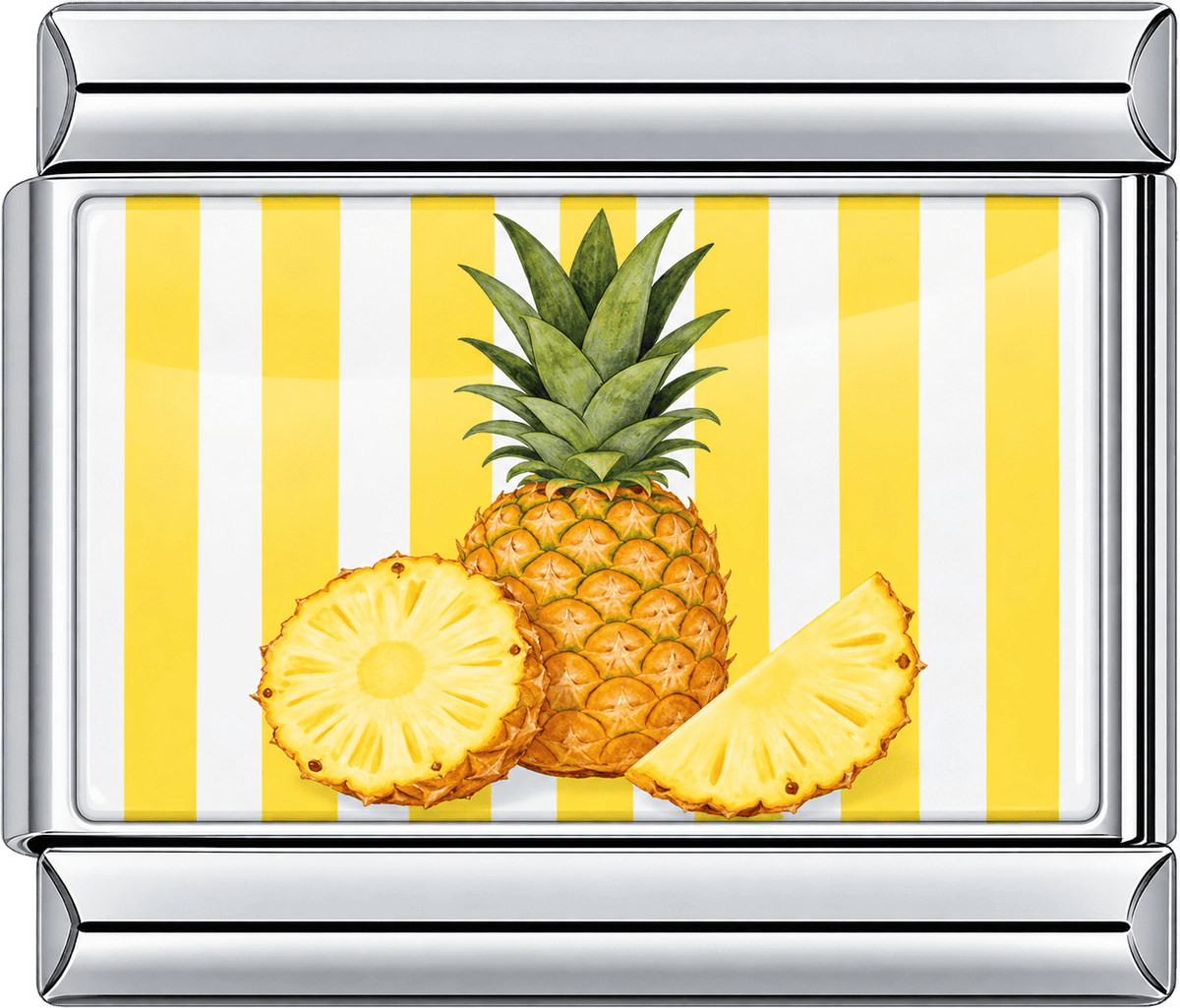 Striped Pineapple Single Charm