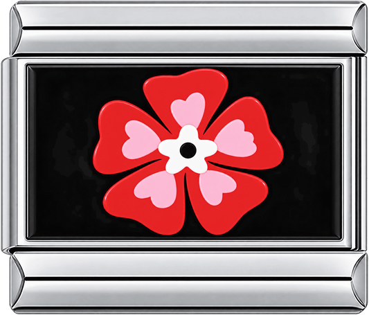 Heart Petal Flower Single Charm