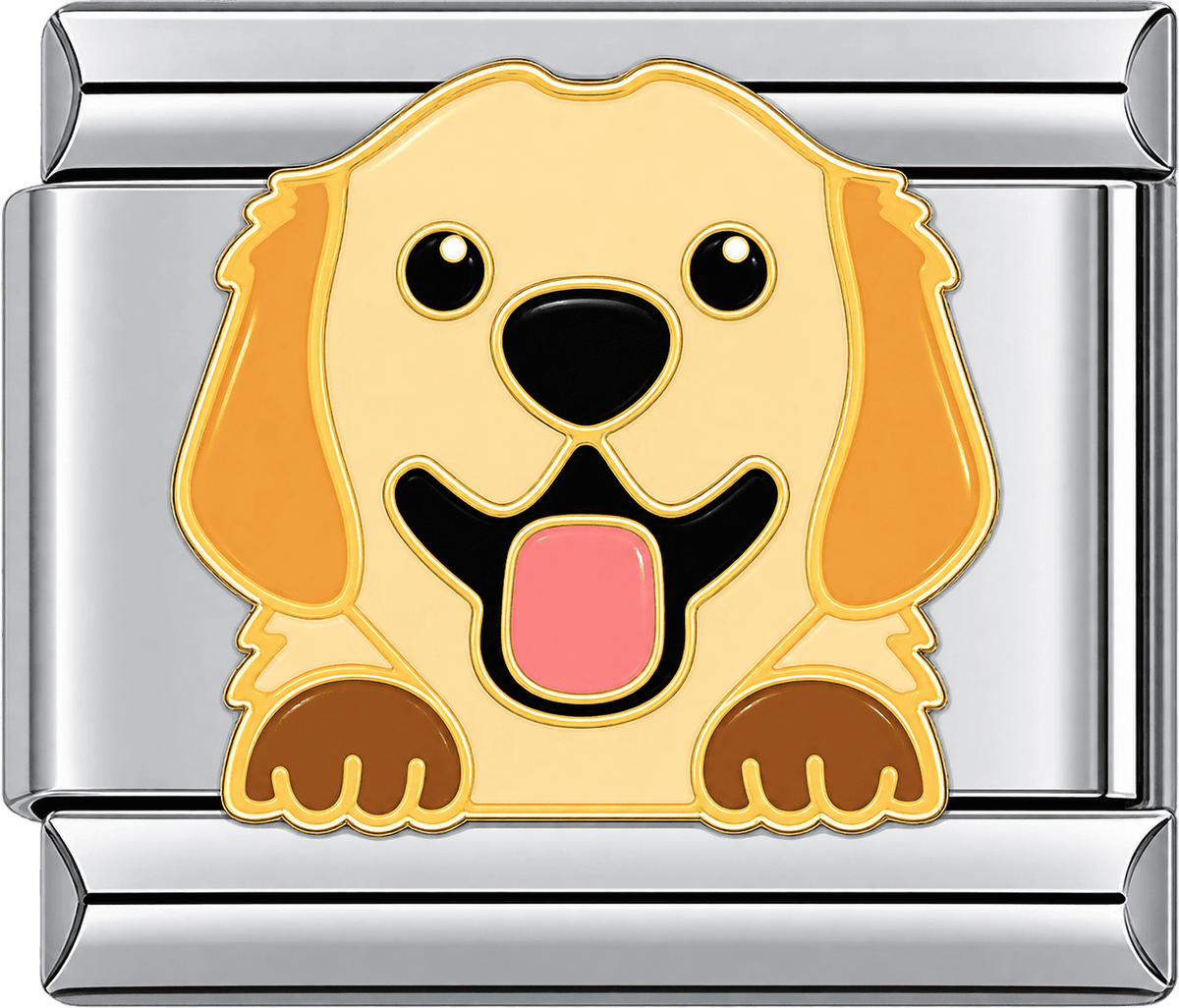 Happy Golden Pup Single Charm