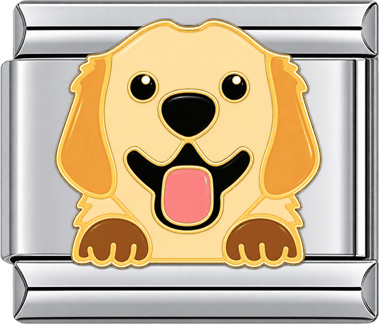 Happy Golden Pup Single Charm