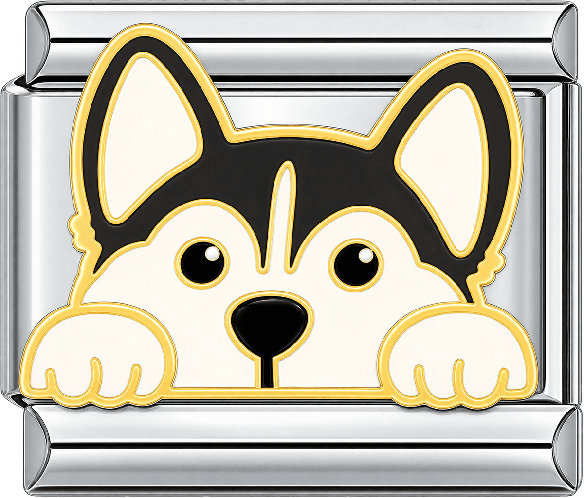 Cute Husky Single Charm