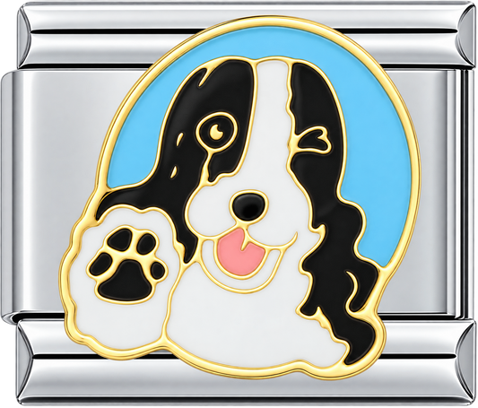 Waving Bernese Mountain Dog Single Charm